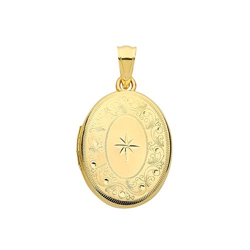 9CT YEL GOLD OVAL LOCKET