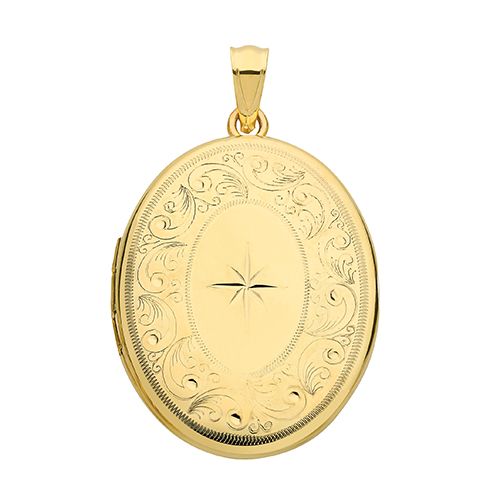 9CT YEL GOLD OVAL LOCKET