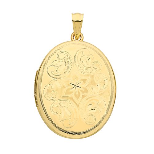 9CT YEL GOLD OVAL LOCKET