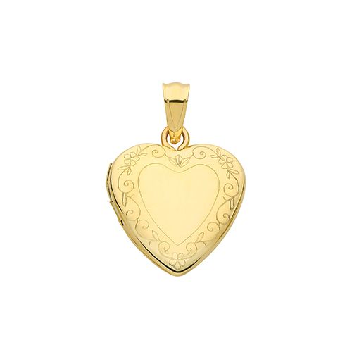 9CT YEL GOLD HEART LOCKET