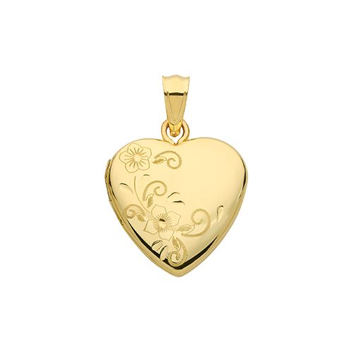 9CT YEL GOLD HEART LOCKET