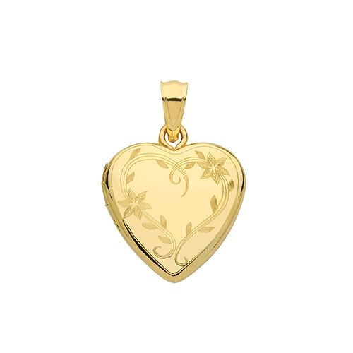 9CT YEL GOLD HEART LOCKET