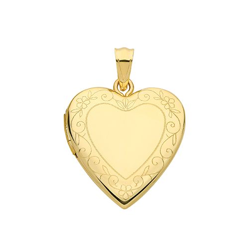 9CT YEL GOLD HEART LOCKET