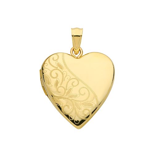 9CT YEL GOLD HEART LOCKET