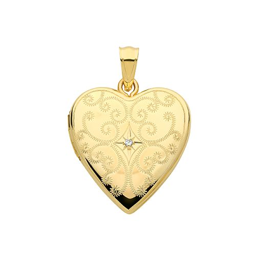 9CT YEL GOLD HEART LOCKET