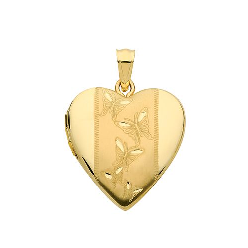 9CT YEL GOLD HEART LOCKET