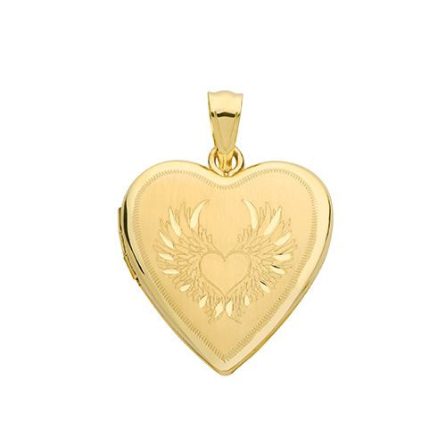 9CT YEL GOLD HEART LOCKET