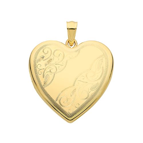 9CT YEL GOLD HEART LOCKET