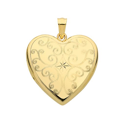 9CT YEL GOLD HEART LOCKET