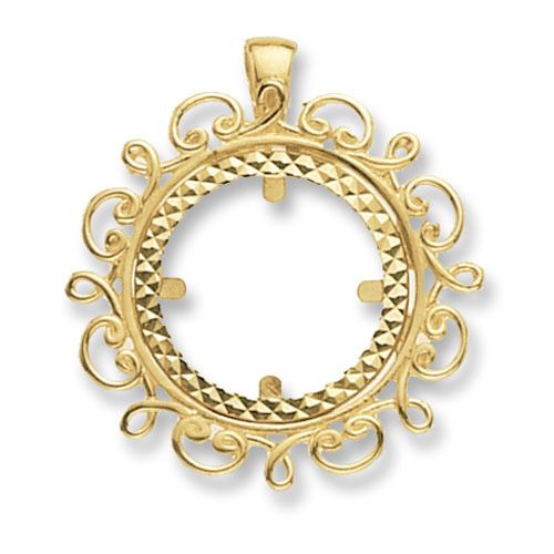 9CT YEL GOLD FULL COIN MOUNT PENDANT