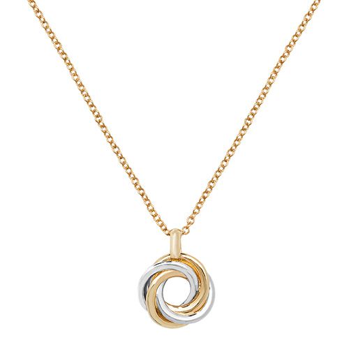 9CT YEL/WHT GOLD LADIES' GOLD 16+1 INCH NECKLET