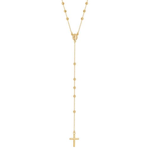 9CT YEL GOLD ROSARY NECKLET