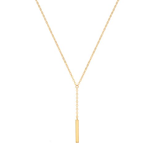 9CT YEL GOLD DROP BAR NECKLET