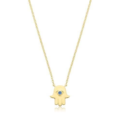 9CT YEL GOLD HAMSA NECKLET
