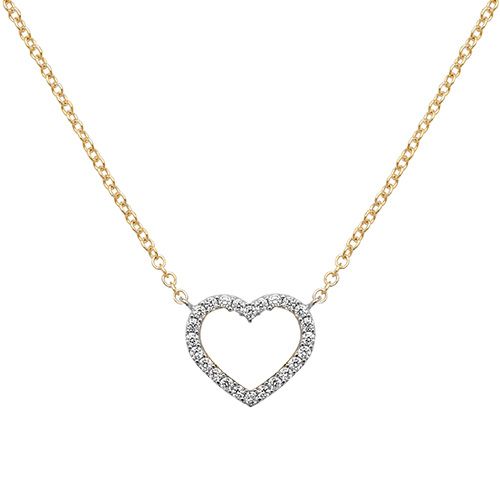 9CT YEL GOLD LADIES' CZ 16+2 INCH NECKLET