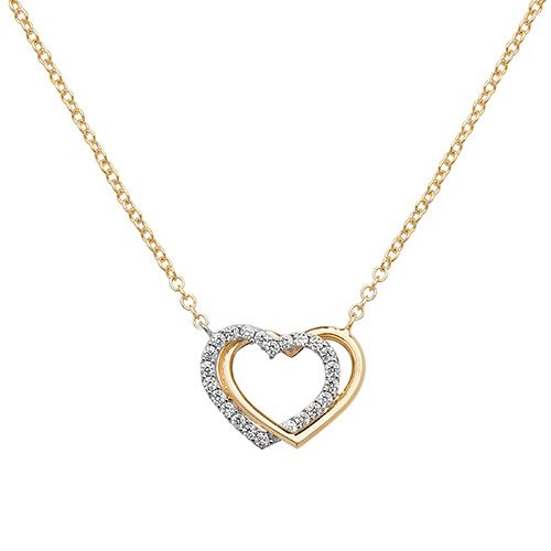 9CT YEL GOLD LADIES' CZ 16+2 INCH NECKLET