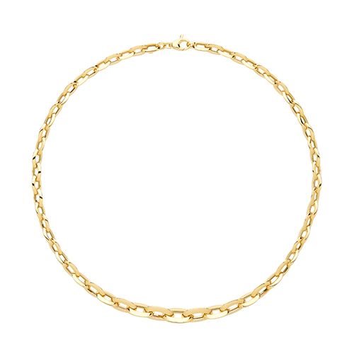 9CT YEL GOLD OVAL OPEN LINK NECKLET