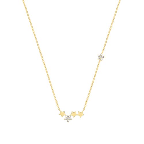 9CT YEL GOLD MULTI STAR NECKLET