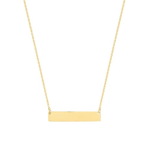 9CT YEL GOLD HORIZONTAL BAR NECKLET