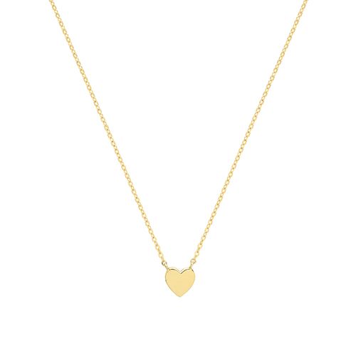 9CT YEL GOLD HEART NECKLET