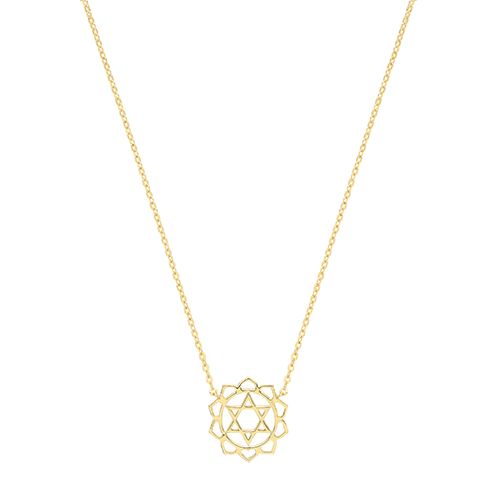 9CT YEL GOLD MANDALA NECKLET