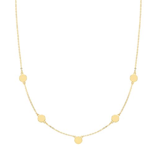 9CT YEL GOLD DISC NECKLET