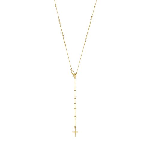 9CT YEL GOLD LADIES GOLD ROSARY NECKLET