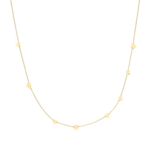 9CT YEL GOLD PLAIN STAR NECKLET