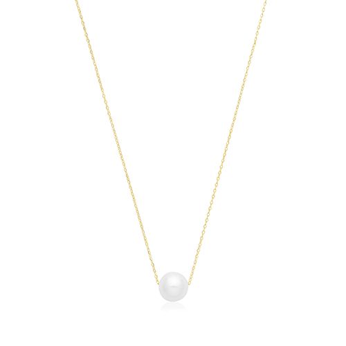 9CT YEL GOLD FRESHWATER PEARL NECKLACE