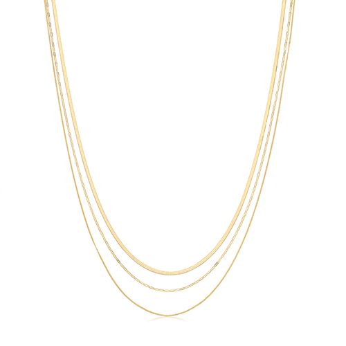 9CT YEL GOLD MULTICHAIN NECKLET