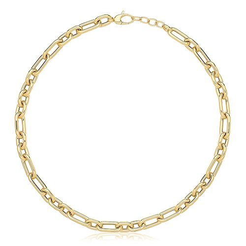 9CT YEL GOLD HOLLOW NECKLACE