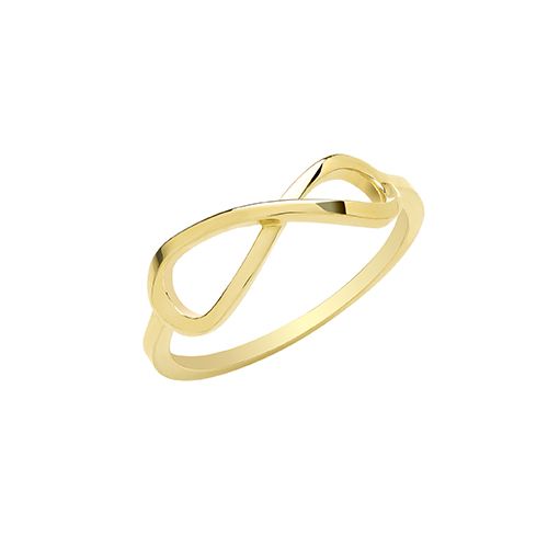 9CT YEL GOLD INFINITY RING