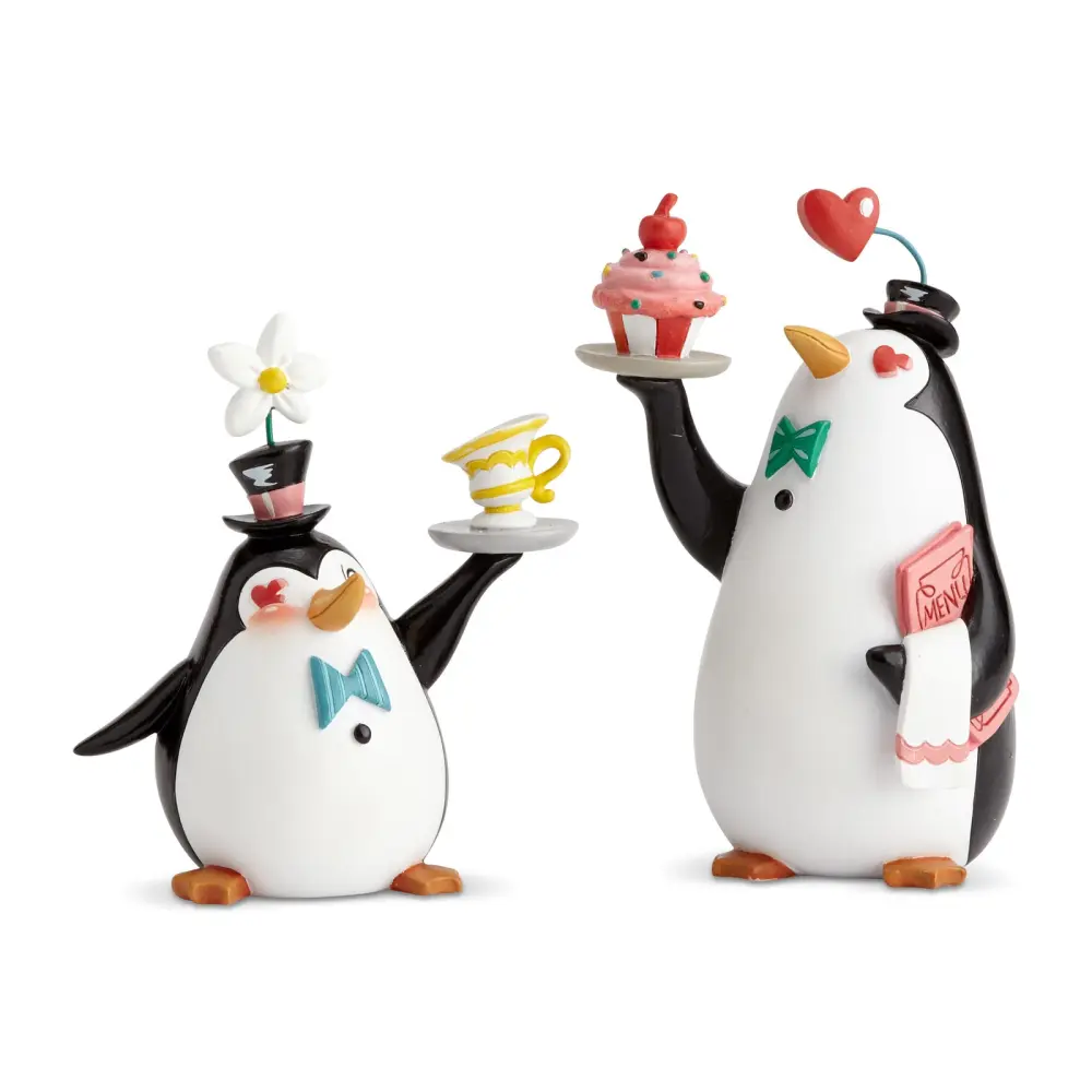 World of Miss Mindy Mary Poppins Penguin Waiters Figurine Set 4.72 Inch
