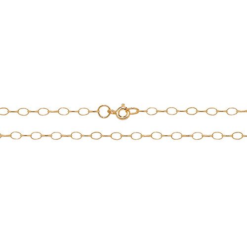 9CT YEL GOLD OVAL BELCHER CHAIN