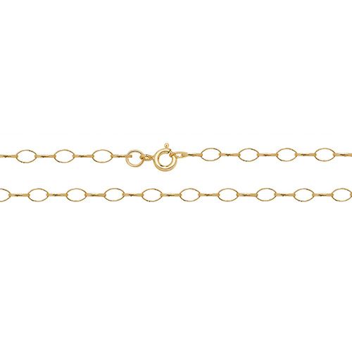 9CT YEL GOLD OVAL BELCHER CHAIN