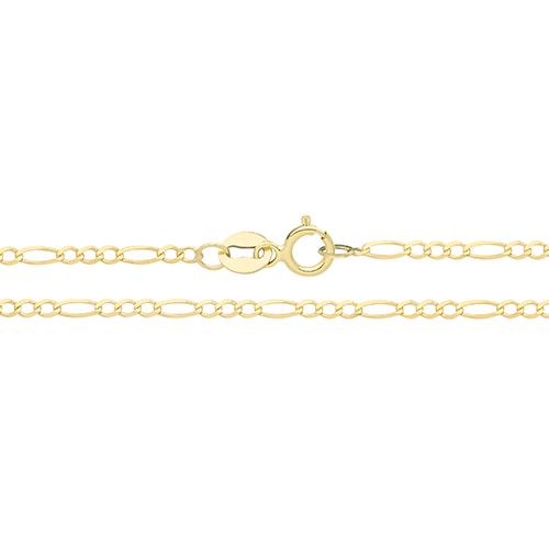 9CT YEL GOLD FIGARO CHAIN