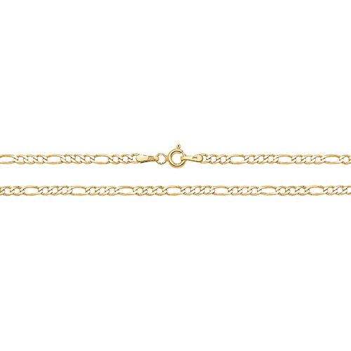 9CT YEL GOLD FIGARO CHAIN