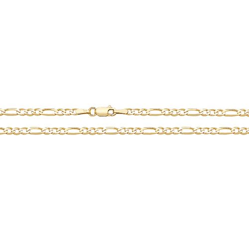 9CT YEL GOLD FIGARO CHAIN