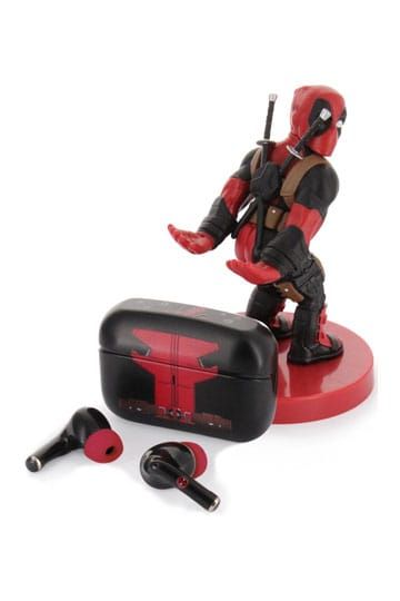 Marvel Holdems Mini Holder & Wireless Headphones Deadpool with TWS Buds Pro 10 cm