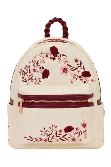 Loungefly Midi Backpack Cream & Red Floral
