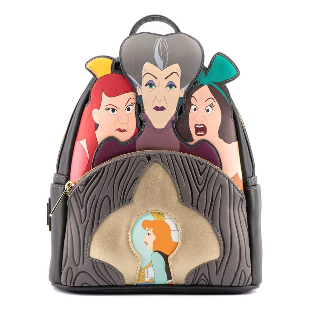 Cinderella Villains Scene Evil Stepmother And Step Sisters Loungefly Mini Backpack
