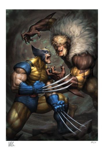 Marvel Art Print Wolverine vs Sabretooth 41 x 61 cm - unframed
