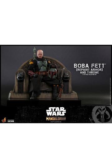 Star Wars: The Mandalorian Action Figure 1/6 Boba Fett Repaint Armor and Throne Special Edition 30 cm