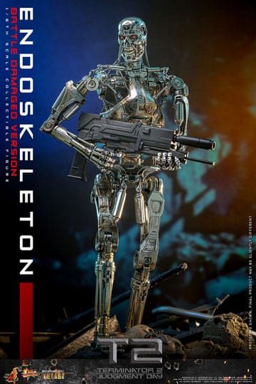 Terminator 2: Judgment Day Movie Masterpiece Die-cast Action Figure 1/6 Endoskeleton (Battle Damaged Version) 31 cm