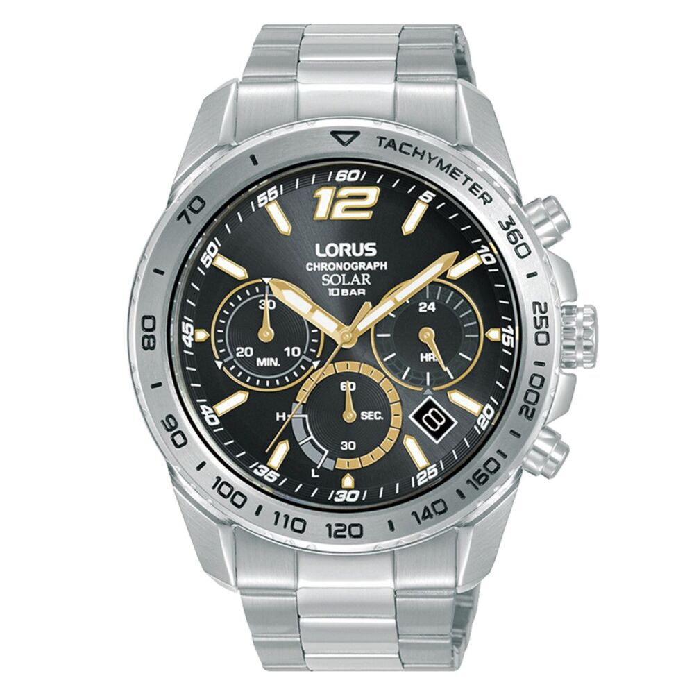 Lorus Gold tone Highlights Solar Chronograph
