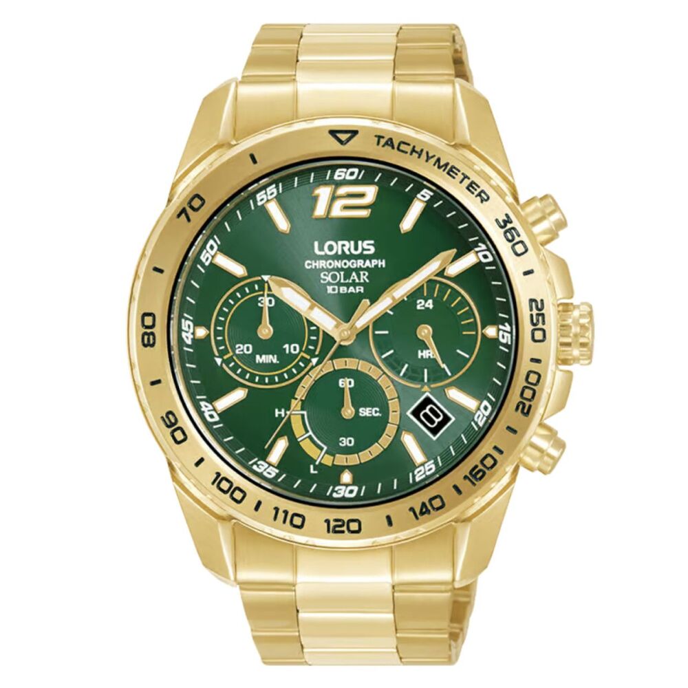 Lorus Green Solar Chronograph