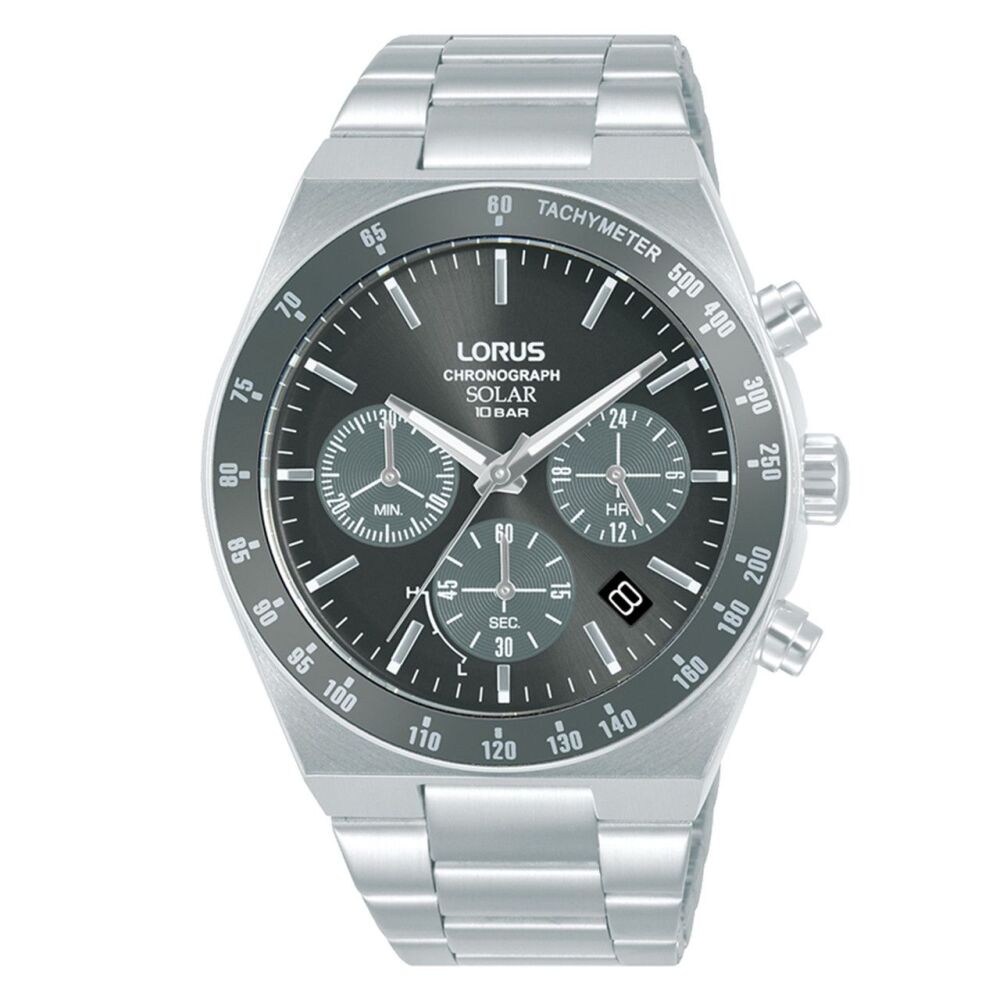 Lorus Men’s Solar Grey Dial Chronograph