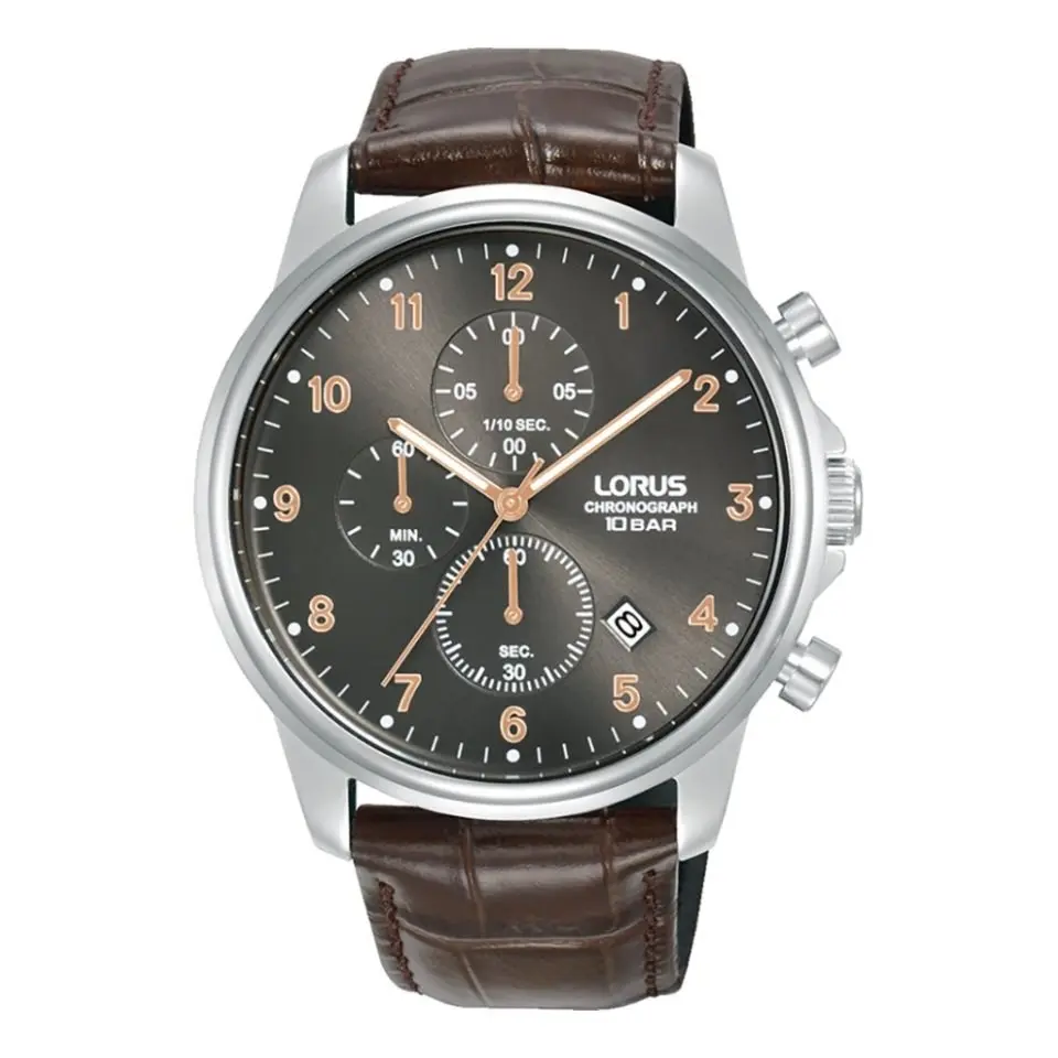 Lorus Chronograph Brown leather Driving