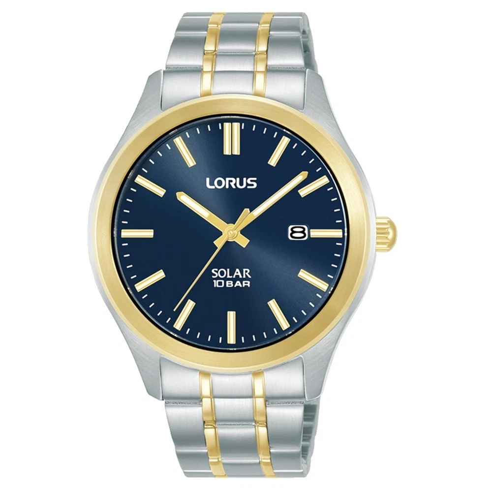 Lorus Men’s Elegant Blue Dial Two-Tone Solar