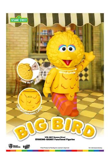 Sesame Street Syaking Bang Series PVC coin bank Big Bird 49 cm